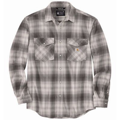 Carhartt Men's Rugged Flex Relaxed Fit Midweight Flannel LS Snap-Front - Medium Regular - Asphalt product image