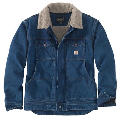 Carhartt Men's Relaxed Fit Denim Sherpa-Lined Jacket - Small Regular - Beech product image