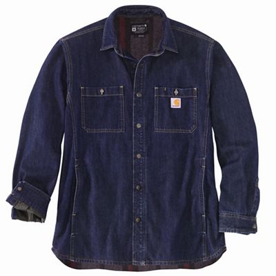 Carhartt Men's Relaxed Fit Denim Fleece Lined Snap-Front Shirt Jacket - XL Regular - Glacier product image