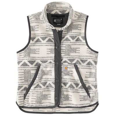 Carhartt Women's Relaxed Fit Fleece Snap-Front Vest - 2X - Malt Geo Aztec product image