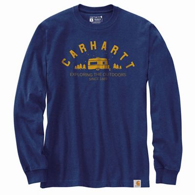 Carhartt Men's Relaxed Fit Heavyweight LS Camper Graphic T-Shirt - Large Regular - Lakeshore Heather product image