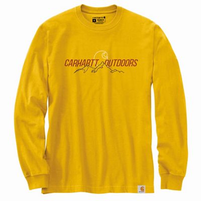 Carhartt Men's Relaxed Fit Heavyweight LS Outdoors Graphic T-Shirt - Large Regular - Solar Yellow product image