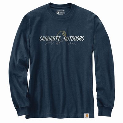 Carhartt Men's Relaxed Fit Heavyweight LS Outdoors Graphic T-Shirt - Medium Regular - Night Blue Heather product image