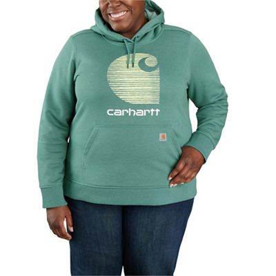 Carhartt Women's Rain Defender Relaxed Fit Midweight C Logo Graphic Sw - Large - Slate Green Heather product image