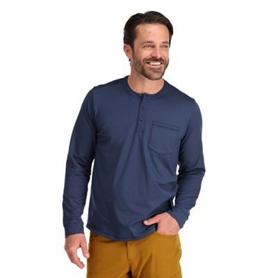Outdoor Research Men's Baritone LS Henley - Small - Naval Blue product image