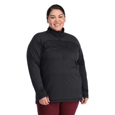 Outdoor Research Women's Vigor Half Zip Jacket - Plus - 2X - Black product image