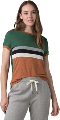 Prana Women's Cozy Up Ringer Tee - Small - Dark Ale product image
