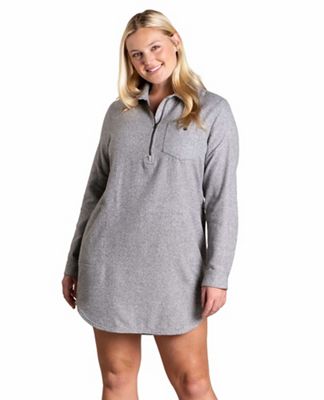 Toad & Co Women's Bodie 1/4 Zip LS Dress - Large - Smoke product image