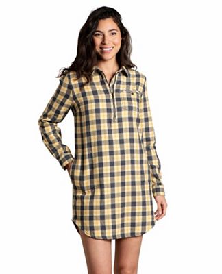Toad & Co Women's Bodie 1/4 Zip LS Dress - Medium - Barley product image
