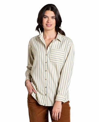 Toad & Co Women's Eddy Boyfriend LS Shirt - Medium - Barley Stripe product image