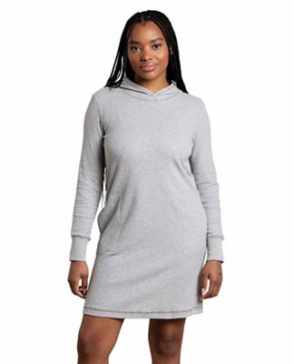 Toad & Co Women's Foothill Hooded LS Dress - Large - Heather Grey product image