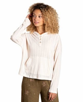 Toad & Co Women's Foothill Pointelle LS Hoodie - Large - Salt product image