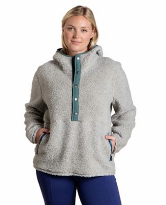 Toad & Co Women's Sespe Sherpa LS Hoodie - Medium - Light Heather Grey product image