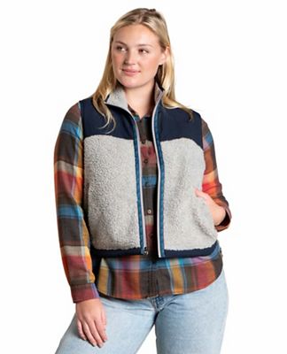 Toad & Co Women's Sespe Sherpa Vest - Small - Light Heather Grey II product image
