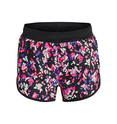 Under Armour Girls' Fly By Printed Short - Small - Black / White product image