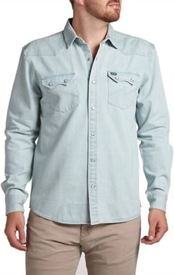 Howler Brothers Men's Dust Up Denim Shirt - Small - Light Wash product image