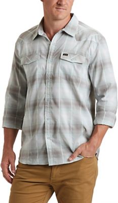 Howler Brothers Men's H Bar B Tech Longsleeve - Large - Hombre Plaid / Bonefish Grey product image