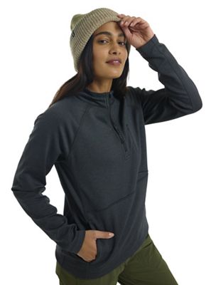 Burton Women's Multipath Grid Quarter-Zip Fleece Jacket - Large - True Black product image