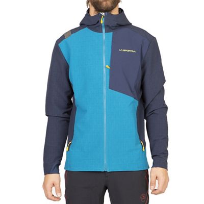 La Sportiva Men's Descender Storm Jacket - XL - Crystal / Night Blue product image