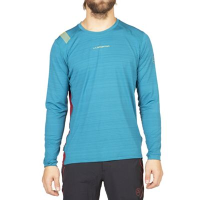 La Sportiva Men's Tour LS Top - XL - Crystal / Sangria product image