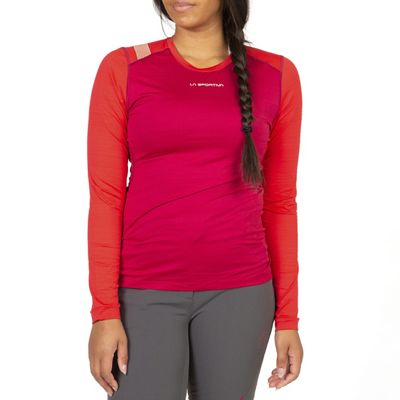 La Sportiva Women's Tour LS Top - Large - Cerise / Lollipop product image
