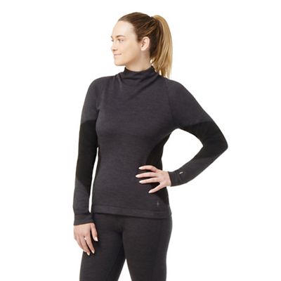 Smartwool Women's Thermal Merino High Neck Top - Medium - Charcoal Heather product image
