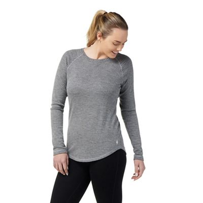 Smartwool Women's Thermal Merino Rib Crew Top - Small - Light Grey Heather product image