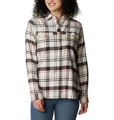 Columbia Women's Pine Street Stretch Flannel Shirt - Small - Chalk Simple Tartan product image