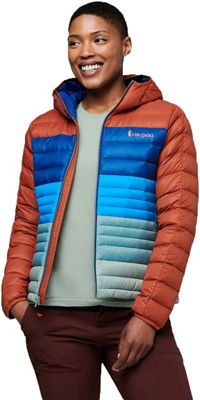 Cotopaxi Women's Fuego Down Hooded Colorblock Jacket - Small - Spice / Pacific product image