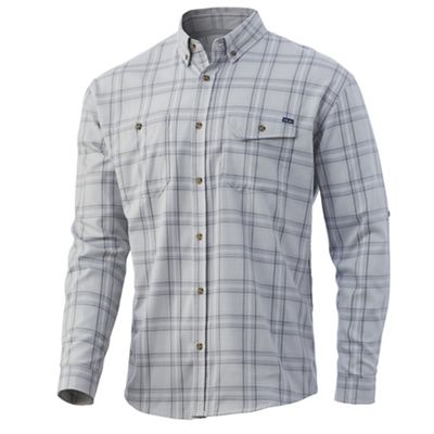 Huk Men's Awendaw Flannel Shirt - Large - Oyster product image