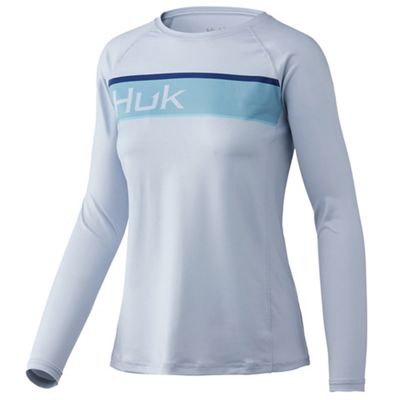 Huk Women's Band Pursuit LS Top - Medium - Oyster product image
