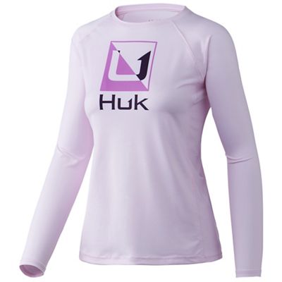Huk Women's Huk Reflection Pursuit LS Top - Small - Barely Pink product image