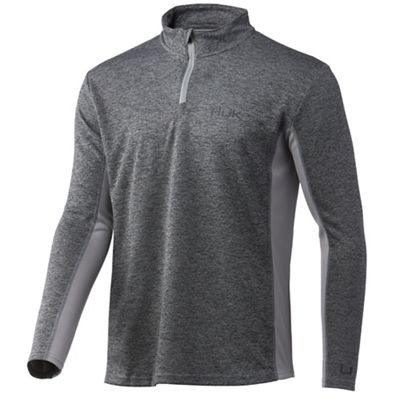 Huk Men's Icon X Coldfront 1/4 Zip Top - Medium - Overcast Grey Heather product image