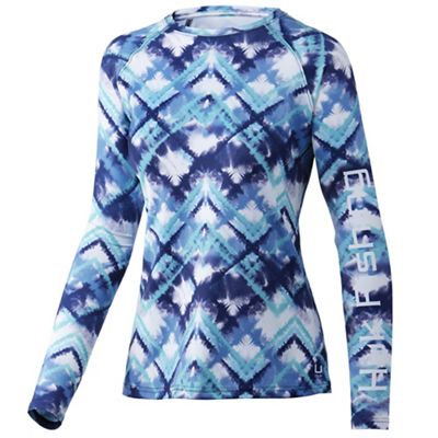 Huk Women's Roy Troy Pursuit LS Top - Large - Deep Ocean Blue product image