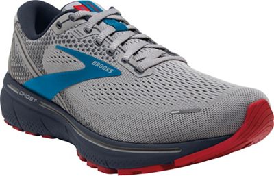 Brooks Men's Ghost 14 Shoe - 9.5 - Grey / Blue / Red product image