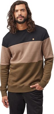 Tentree Men's Treefleece Blocked Classic Crew - Small - Meteorite Black / Pine Bark / Uniform Green product image