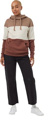 Tentree Women's Treefleece Blocked Banshee Hoodie - Small - Pine Bark / Silver Cloud Grey / Mesa Red product image