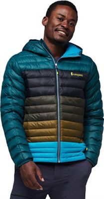Cotopaxi Men's Fuego Down Hooded Jacket - Colorblock - XL - Deep Ocean Stripes product image