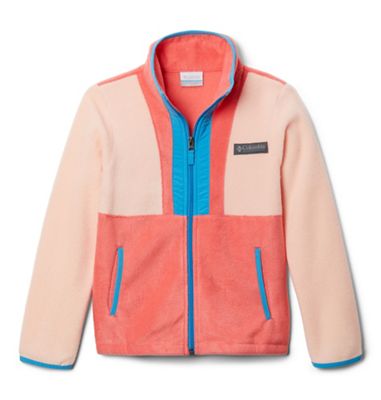 Columbia Youth Back Bowl Full Zip Fleece Jacket - XL - Peach Blossom / Blush Pink / Blue Chill product image