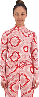 Mons Royale Women's Cascade Mock Neck LS Top - Large - Retro Red Nordtek product image