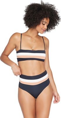 L Space Women's Portia Stripe Bottom Classic - Small - Black / Cream / Chestnut product image