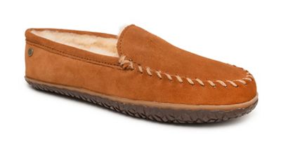 Minnetonka Men's Sheepskin Tobie Slipper - 12 - Brown product image