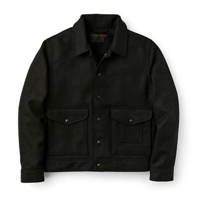 Filson Men's Mackinaw Wool Work Jacket - XL - Peat Black product image