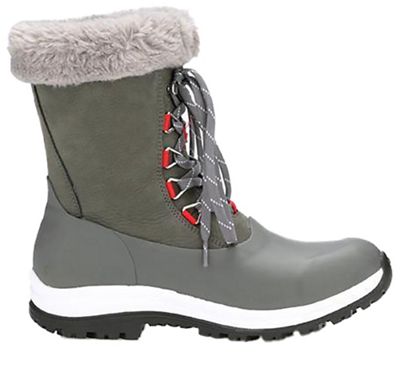 Muck Women's Arctic Apres Lace Grip Boot - 5 - Gray / Red product image