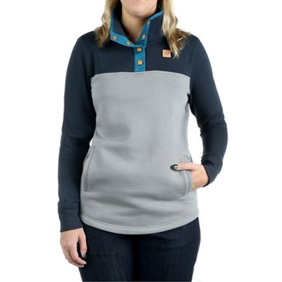 Moosejaw Women's Long Weekend Snap Pullover - Medium - Marine / Shark Grey product image