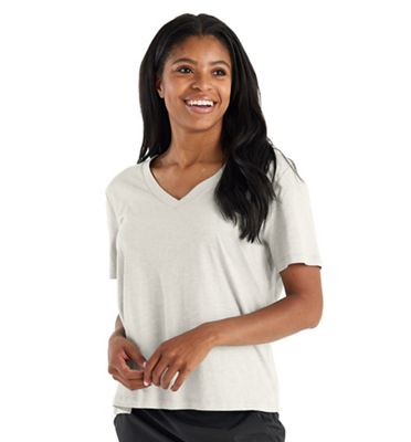 Free Fly Women's Bamboo Heritage V Neck Tee - Medium - Whitecap product image