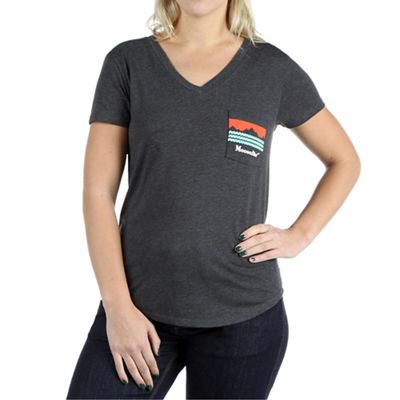 Moosejaw Women's Peak Original Flowy V-Neck SS Pocket Tee - XL - Heather Black product image