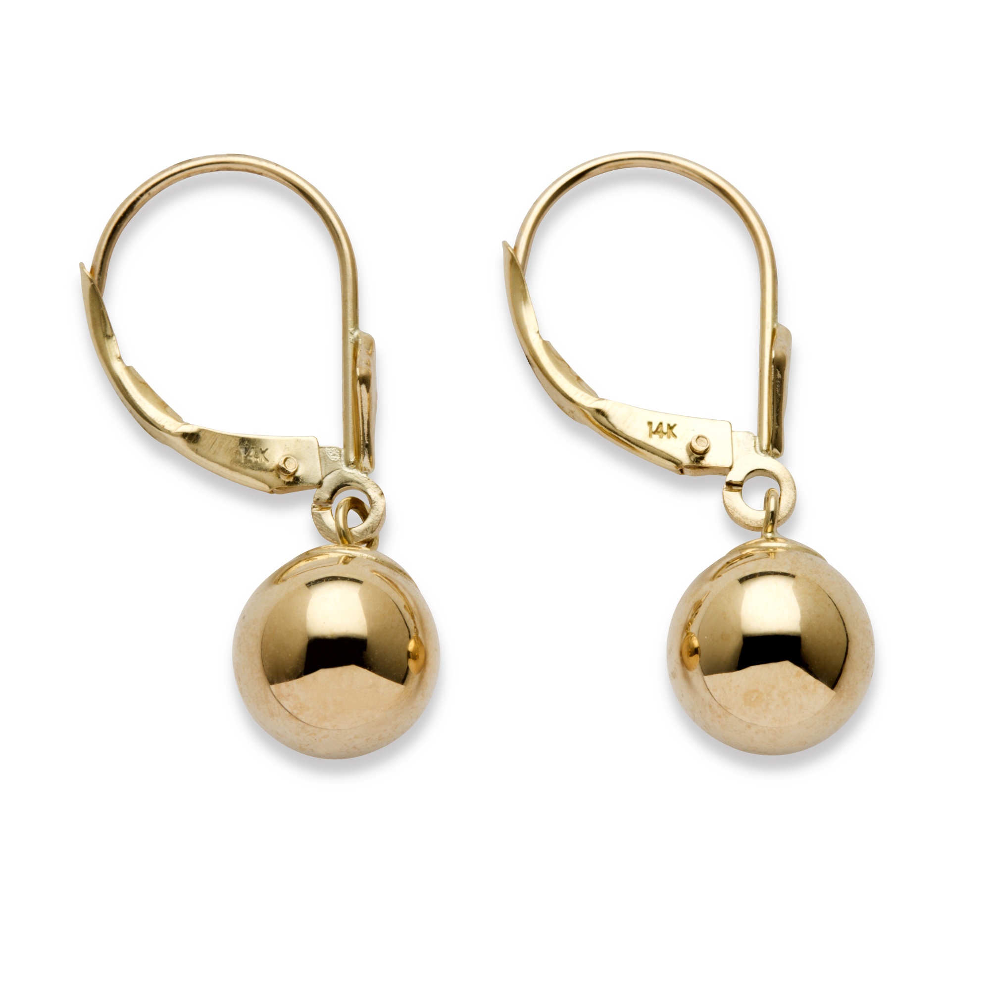 Palmbeach Jewelry Ball Drop Earrings in 14k Yellow Gold | eBay
