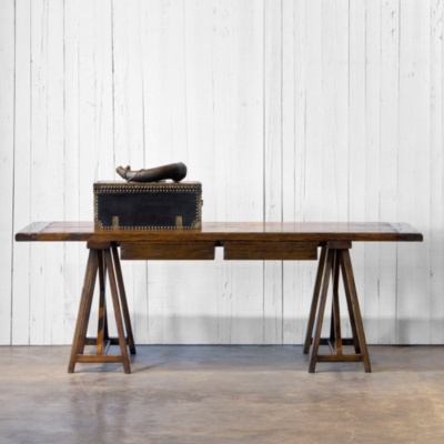 Trestle Desk - Antique Walnut Finish - Ralph Lauren Home ...