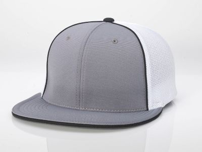 Richardson Flat Bill Mesh Cap With Piping